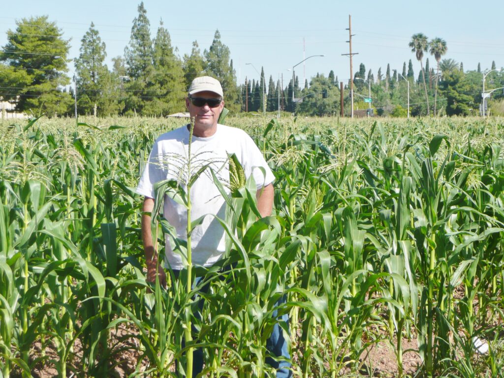 Mark Freeman in a farm field